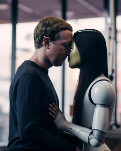 马斯克和美女机器人热吻？